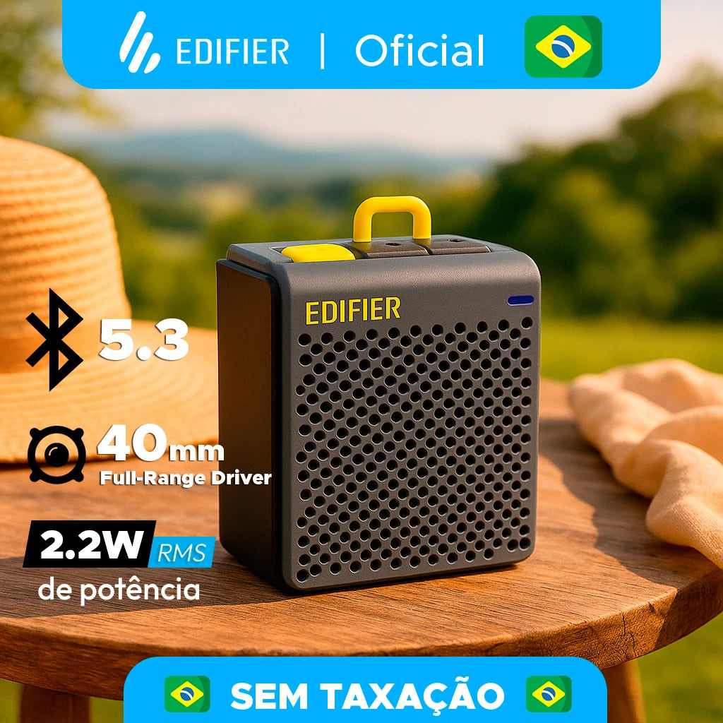 EDIFIER MP85 Caixa de Som Bluetooth 5.3 Portátil com 8h de Bateria