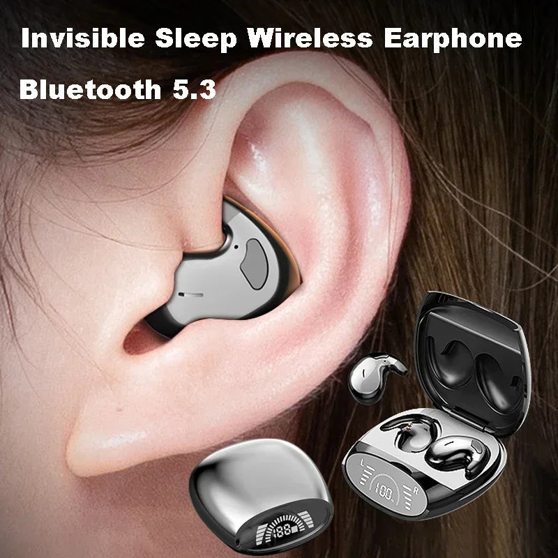 Headset Estéreo Invisível para Dormir – Fones Sem Fio IPX5 com Microfone - Orix