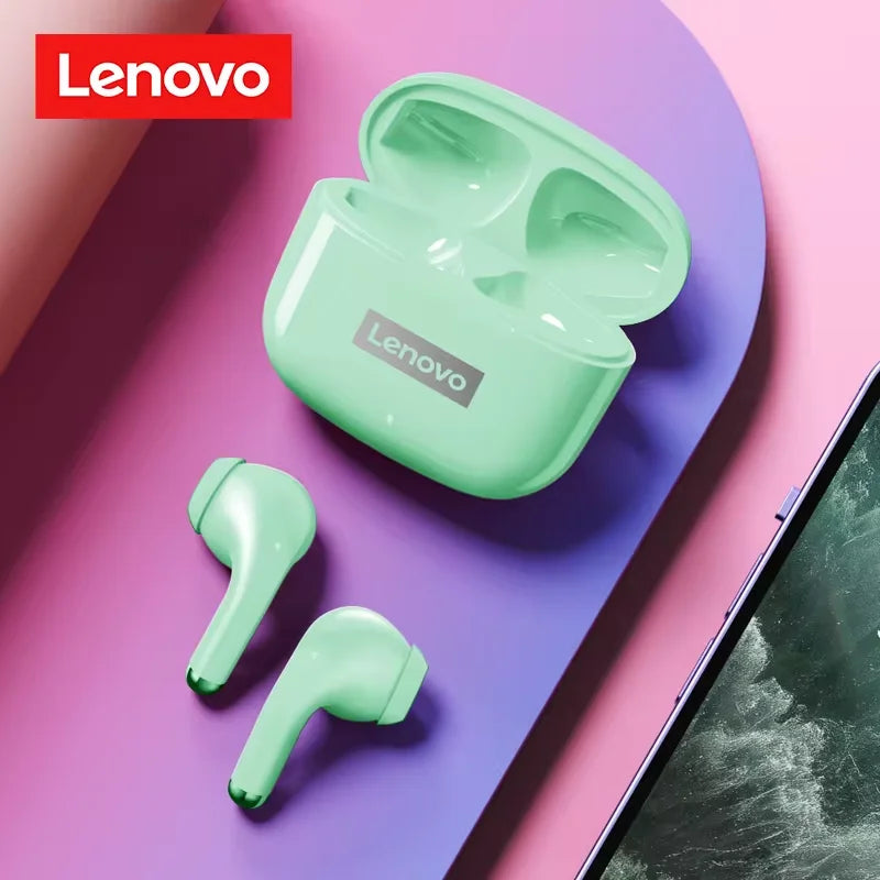 Fone de Ouvido Bluetooth Lenovo LP40 Pro TWS 5.3 – Sem Fio, com Microfone e 24h de Bateria
