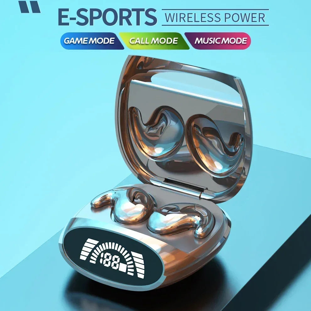 Headset Estéreo Invisível para Dormir – Fones Sem Fio IPX5 com Microfone - Orix