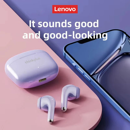 Fone de Ouvido Bluetooth Lenovo LP40 Pro TWS 5.3 – Sem Fio, com Microfone e 24h de Bateria
