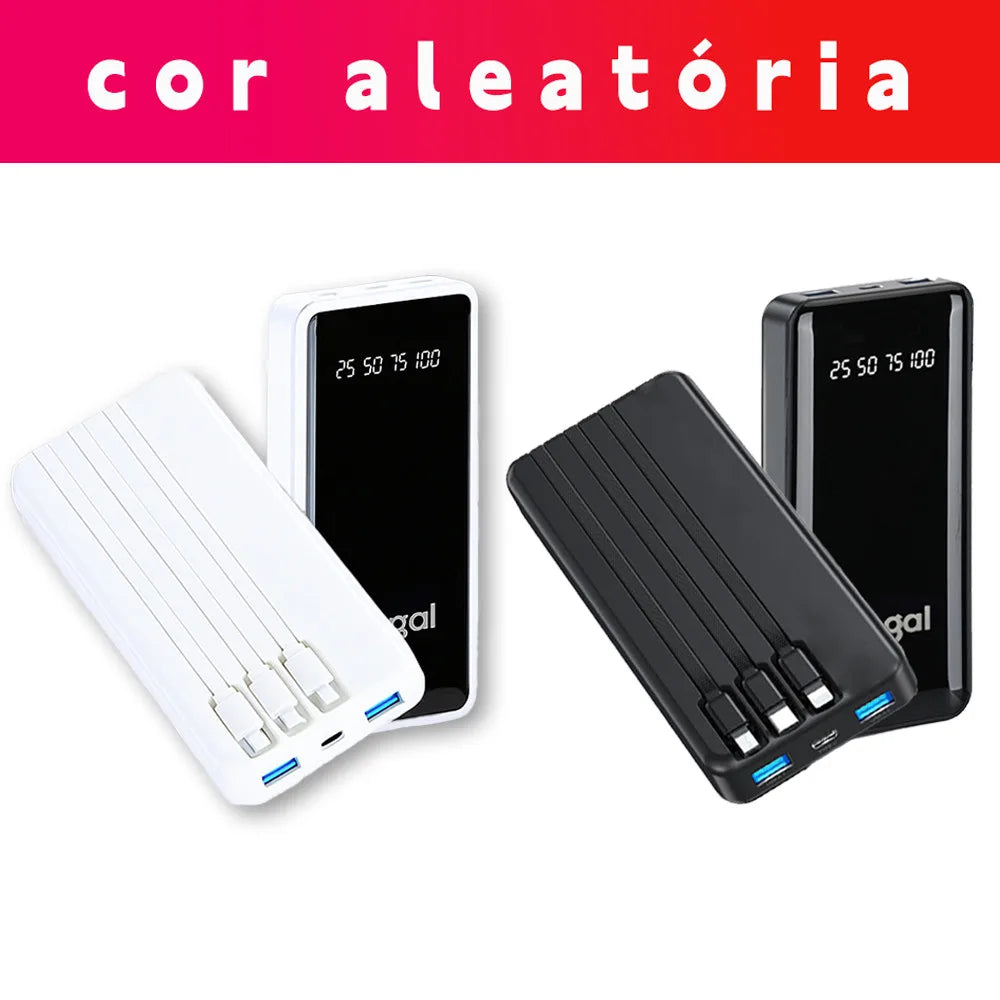 Power Bank 20000mAh com Lanterna LED e Display Digital