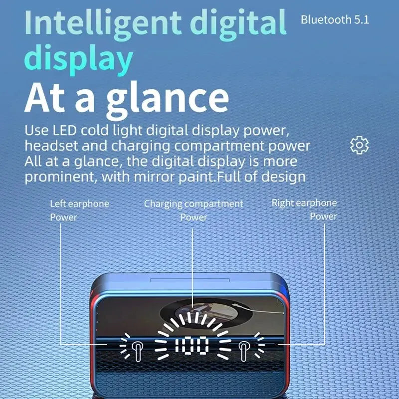 Wireless Earphones with Digital Display