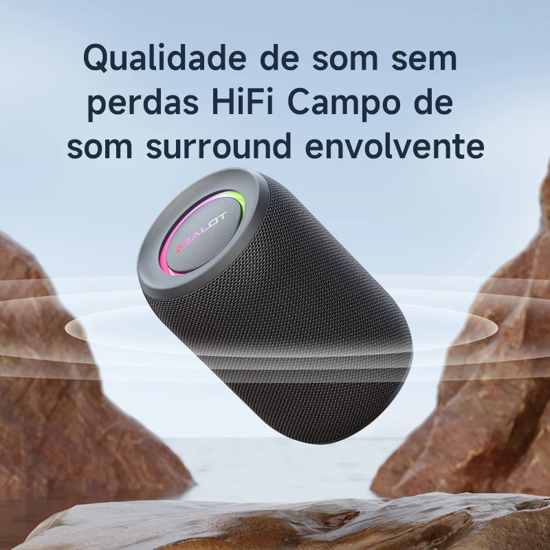 Caixa de Som Bluetooth 5.3 ZEALOT S32PRO Portátil à Prova d'Água