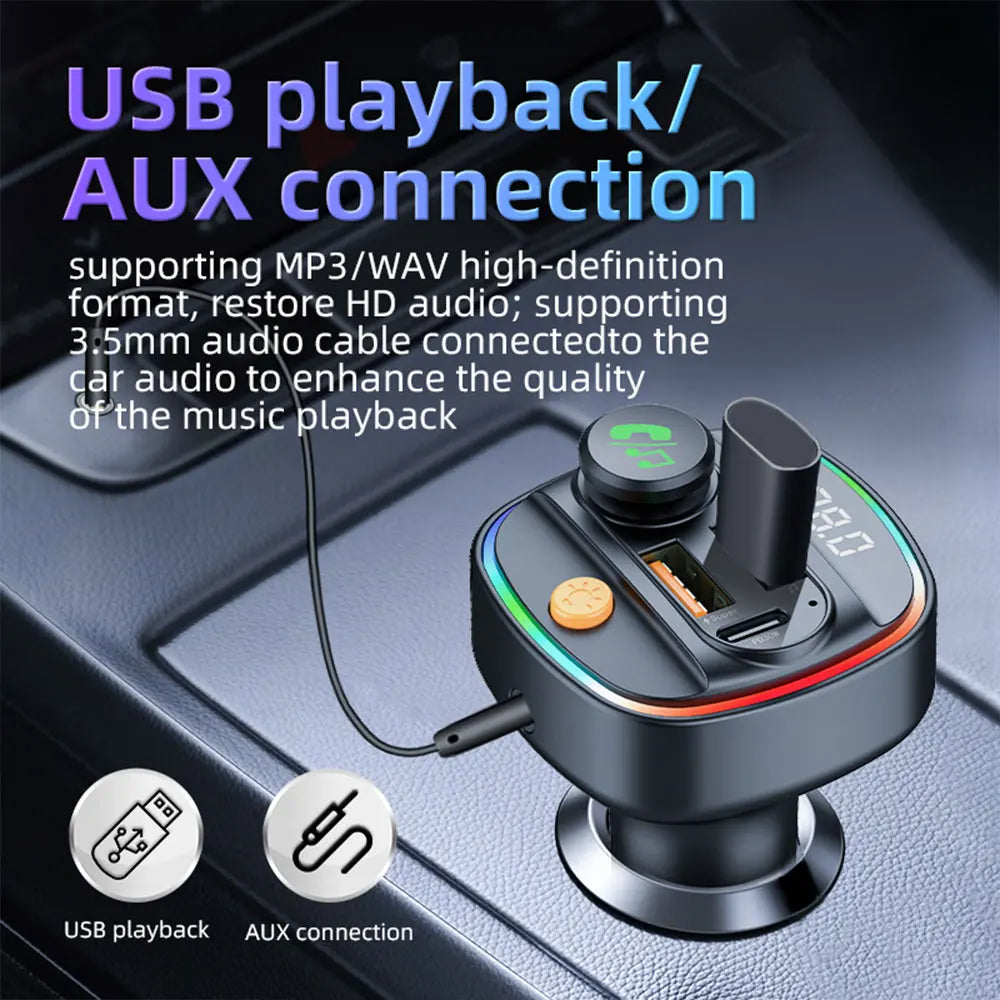 Transmissor Bluetooth 5.3 para Carros - Orix