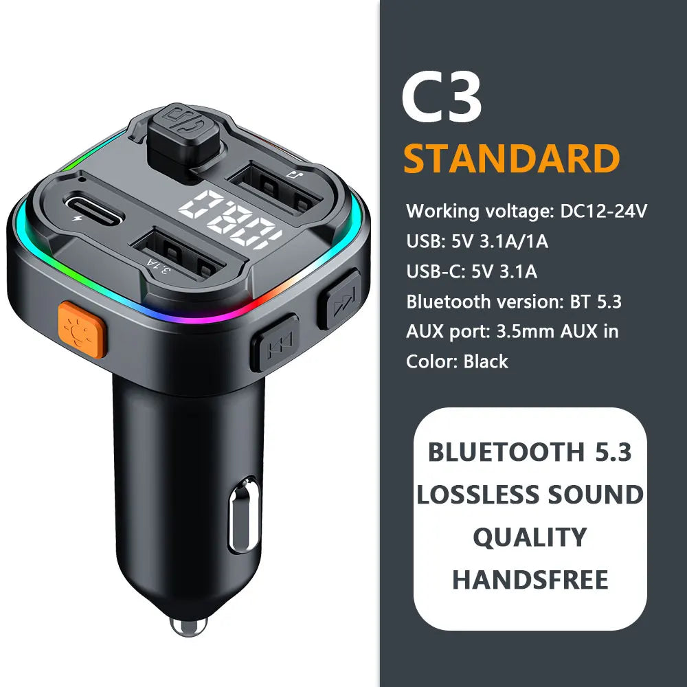 Transmissor Bluetooth 5.3 para Carros - Orix