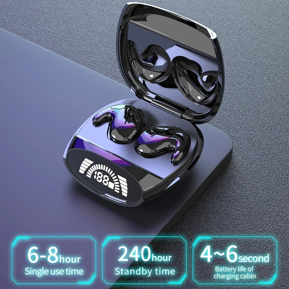 Headset Estéreo Invisível para Dormir – Fones Sem Fio IPX5 com Microfone - Orix