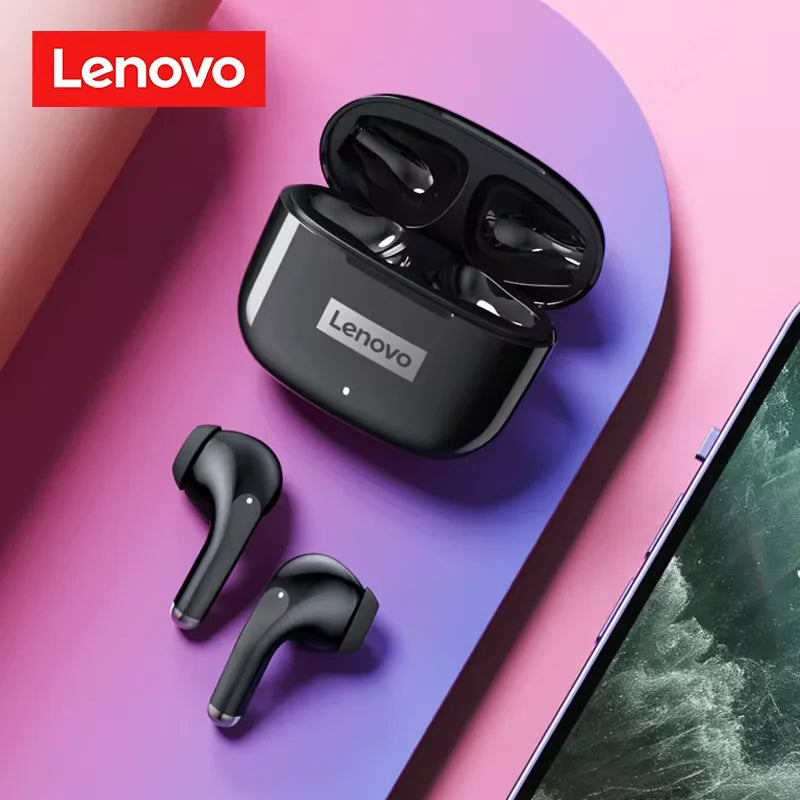 Fone de Ouvido Bluetooth Lenovo LP40 Pro TWS 5.3 – Sem Fio, com Microfone e 24h de Bateria