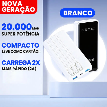 Power Bank 20000mAh com Lanterna LED e Display Digital