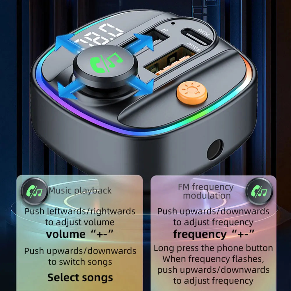 Transmissor Bluetooth 5.3 para Carros - Orix