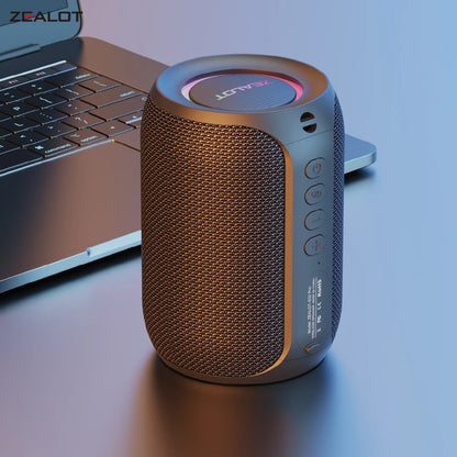 Caixa de Som Bluetooth 5.3 ZEALOT S32PRO Portátil à Prova d'Água